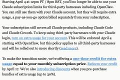 Anthropic正式封禁OpenClaw：Claude订阅规则大变，开发者成本飙升