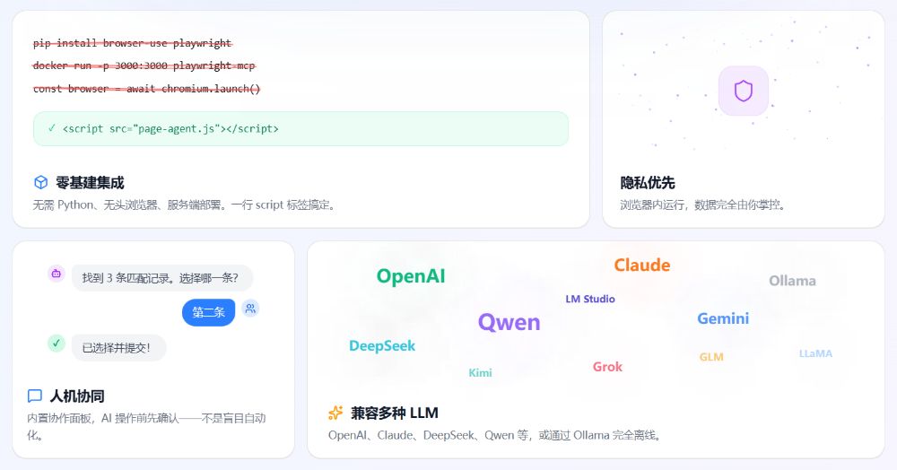 阿里 Page-Agent.js 深度解析:让网页自动执行任务的 AI 工具 阿里 Page-Agent.js 深度解析:让网页自动执行任务的 AI 工具