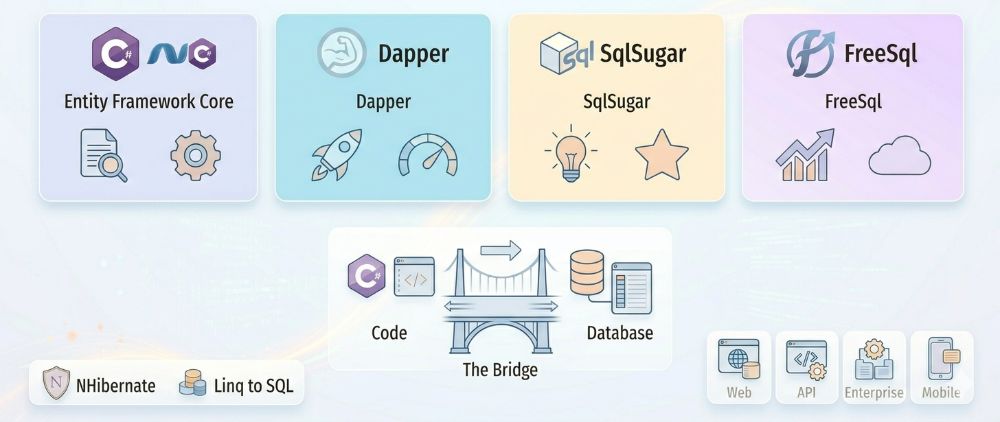 .NET ORM框架推荐:性能、功能与使用场景全面分析 .NET ORM框架推荐:性能、功能与使用场景全面分析