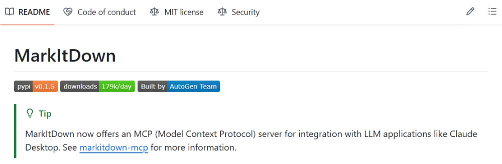 微软开源 MarkItDown:一键将 PDF/Word/图片转 Markdown 的 Python 利器 微软开源 MarkItDown:一键将 PDF/Word/图片转 Markdown 的 Python 利器