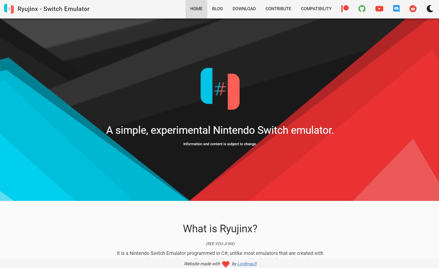 Switch模拟器Ryujinx官方网站下载地址