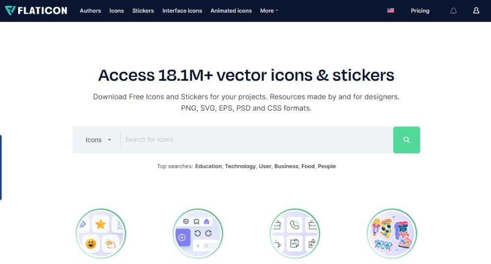 Flaticon 官网：全球领先的图标资源在线编辑下载平台