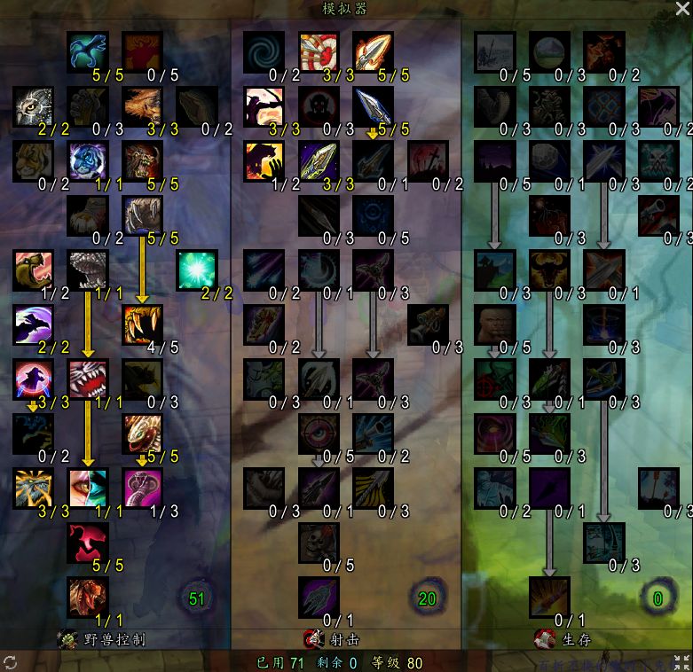 魔兽世界泰坦重铸时光服兽王猎人天赋