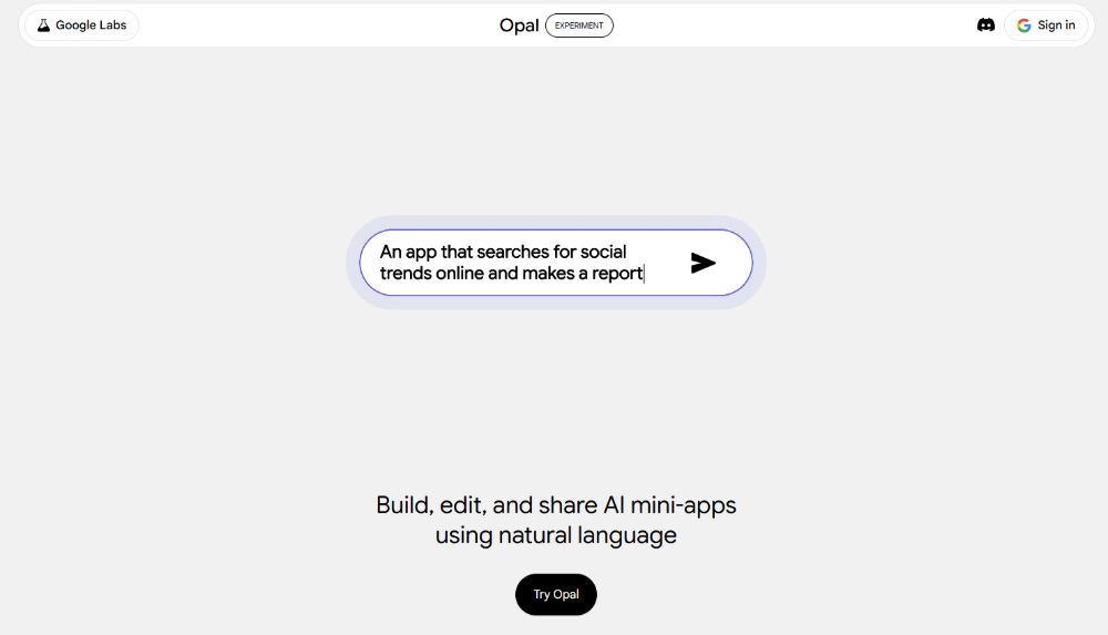 Google Opal：无需编码就能构建 AI 小应用的未来平台