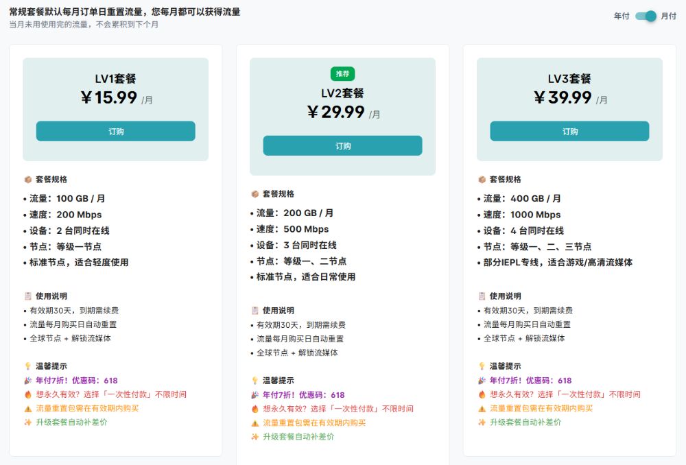 扬帆云机场套餐价格