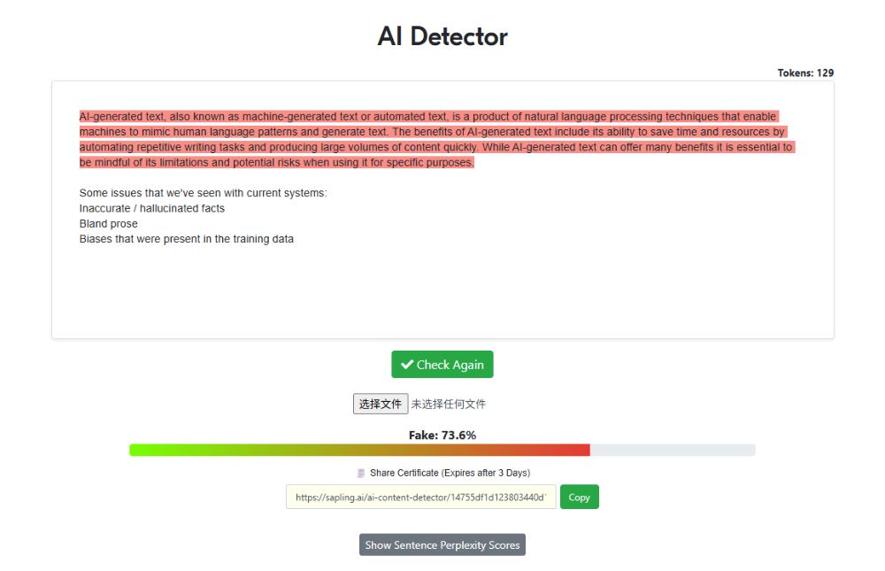 Sapling AI Detector Sapling AI Detector