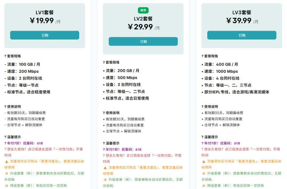 扬帆云机场套餐价格