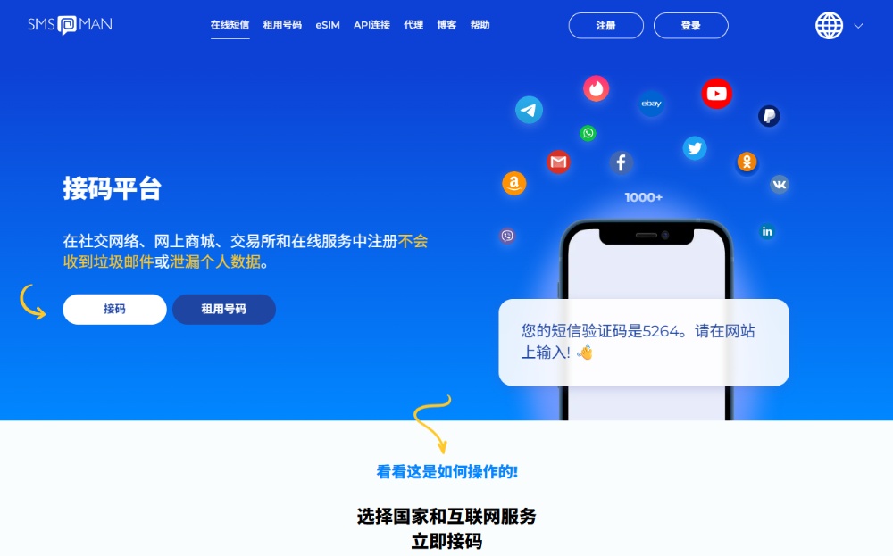 国外手机验证码接码平台SMS-MAN官网 国外手机验证码接码平台SMS-MAN官网