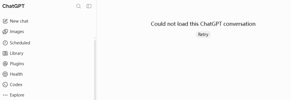 ChatGPT报错 Could not load this ChatGPT conversation 怎么解决? ChatGPT报错 Could not load this ChatGPT conversation 怎么解决?