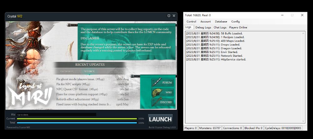Cystal M2传奇源码+数据库下载